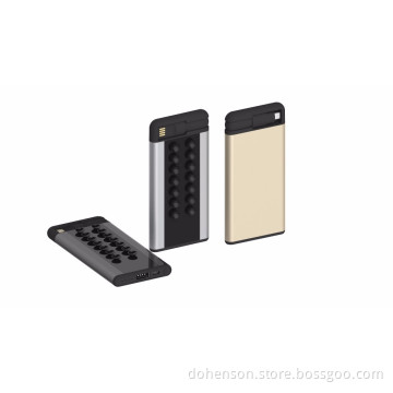 2 in 1 suction power bank 4000mAh with built-in cable for iPhone 5/6/7 plus,Samsung